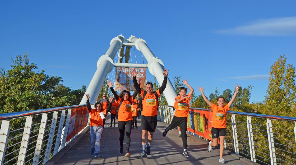 Participantes de la carrera, este domingo en el Bioparc