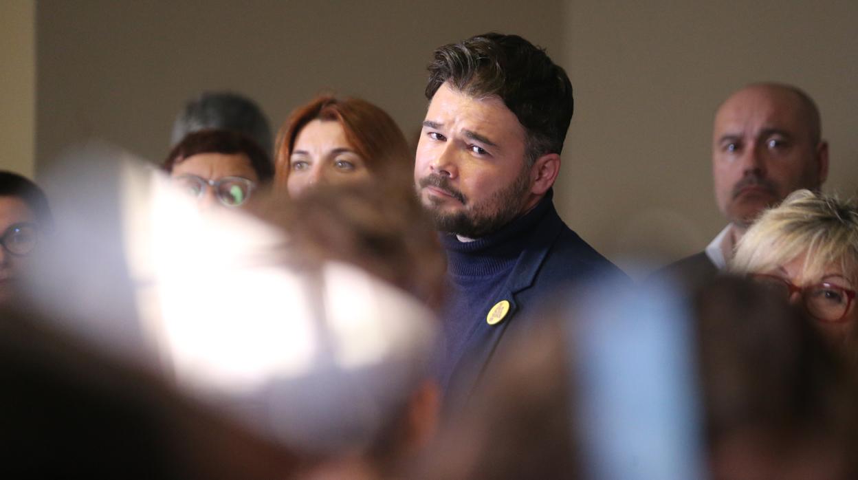 Gabriel Rufián, ayer en el Congreso de los Diputados