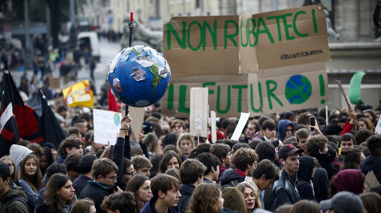 La última manifestación de «Fridays for Future» en Roma, Italia