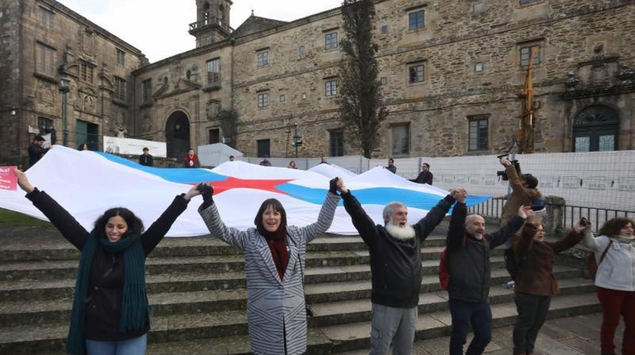 Acto del BNG durante el día de la Constitución