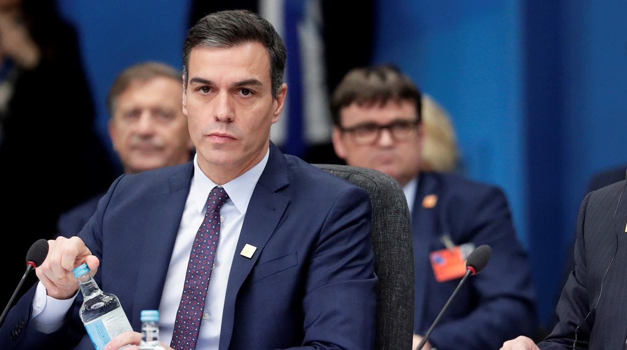 El presidente del Gobierno en funciones, Pedro Sánchez, durante la Cumbre de la OTAN