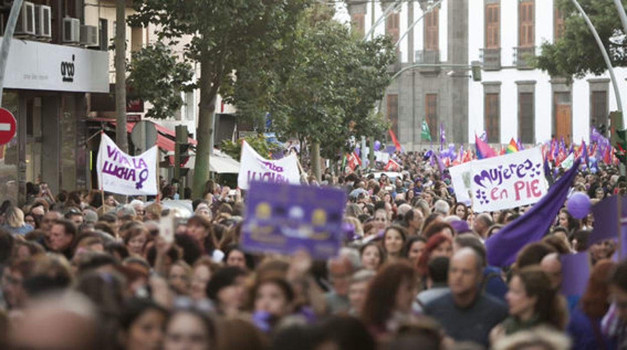 Manifestación en Santa Cruz de Tenerife el pasado 8 de marzo