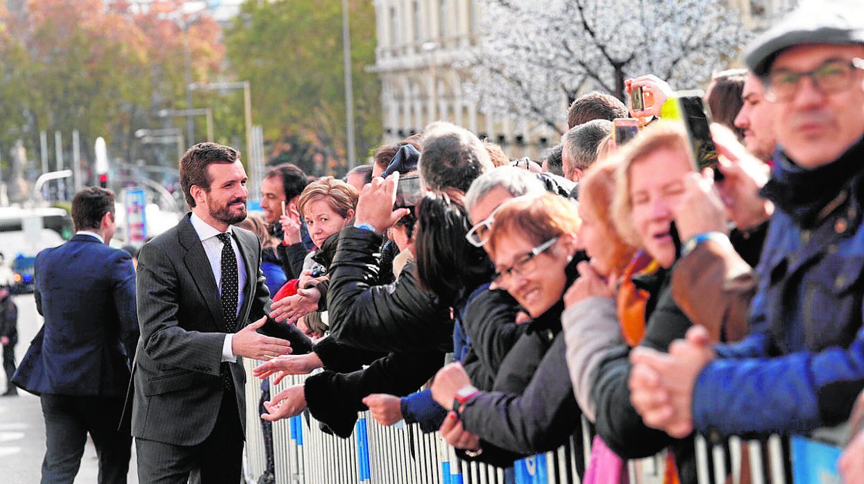 Pablo Casado, a la salida del Congreso