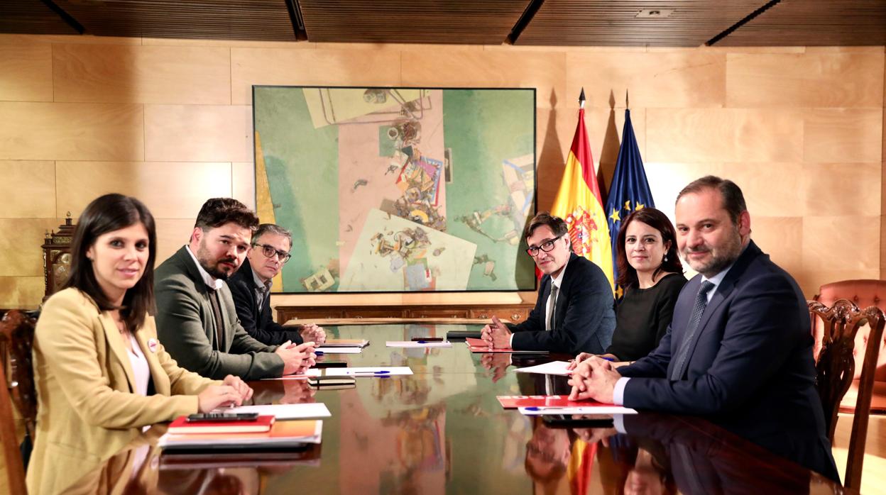 Reunión de los equipos ERC-PSOE
