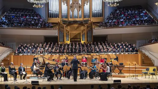 Cientos de cantantes aficionados entonan «El Mesías» de Händel en el Auditorio Nacional