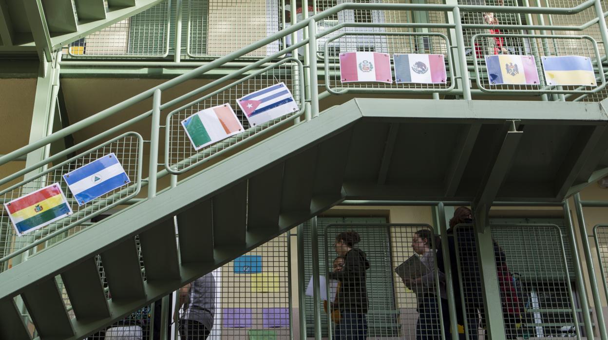 Imagen de un colegio concertado en el distrito de Puente de Vallecas