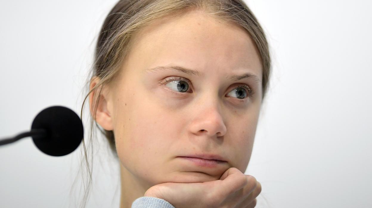 Greta Thunberg, durante su intervención en la Cumbre del Clima, en Madrid