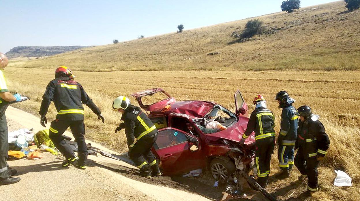 Accidente de tráfico registrado en el último año en la N-234 en la provincia de Soria