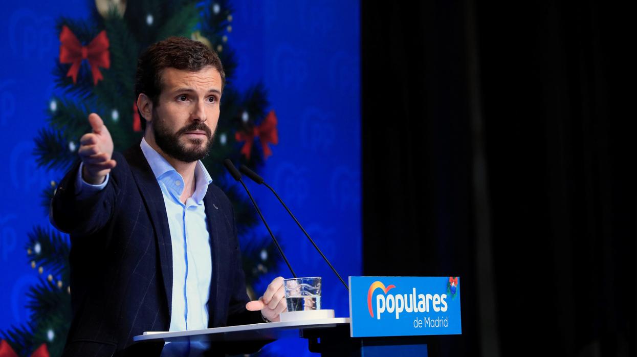 El presidente del PP, Pablo Casado