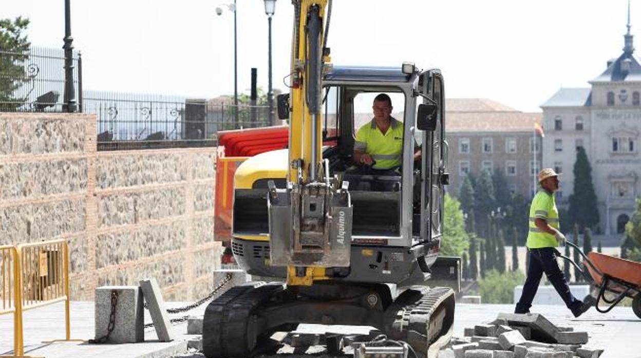 Obras en el entorno del Alcázar de Toledo