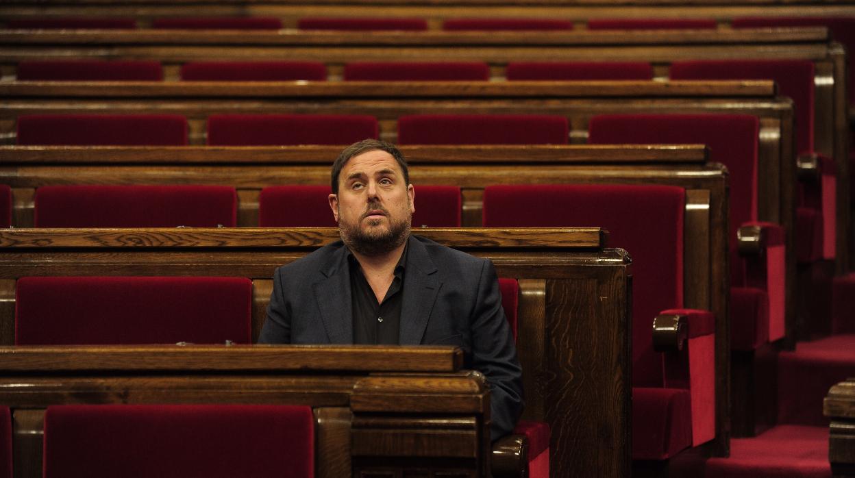 Oriol Junqueras en el Parlament de Cataluña