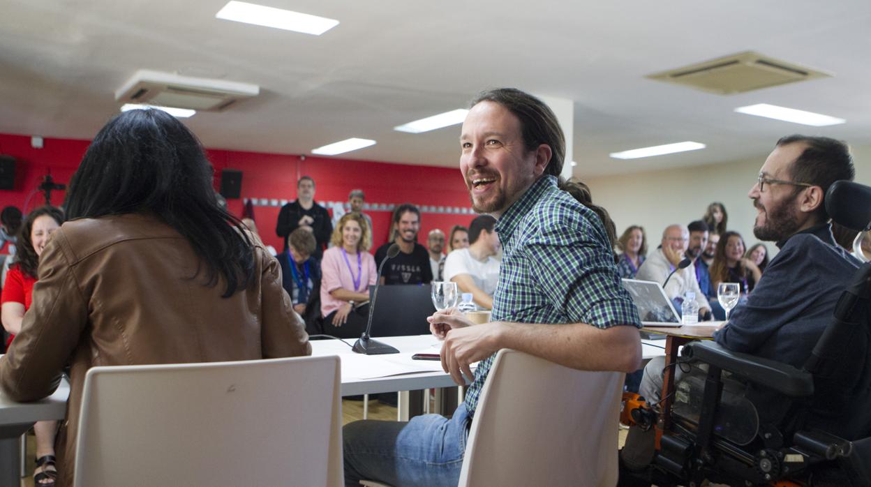 Pablo Iglesias en la reunion del Consejo Ciudadano Estatal de Podemos, de junio, en Madrid