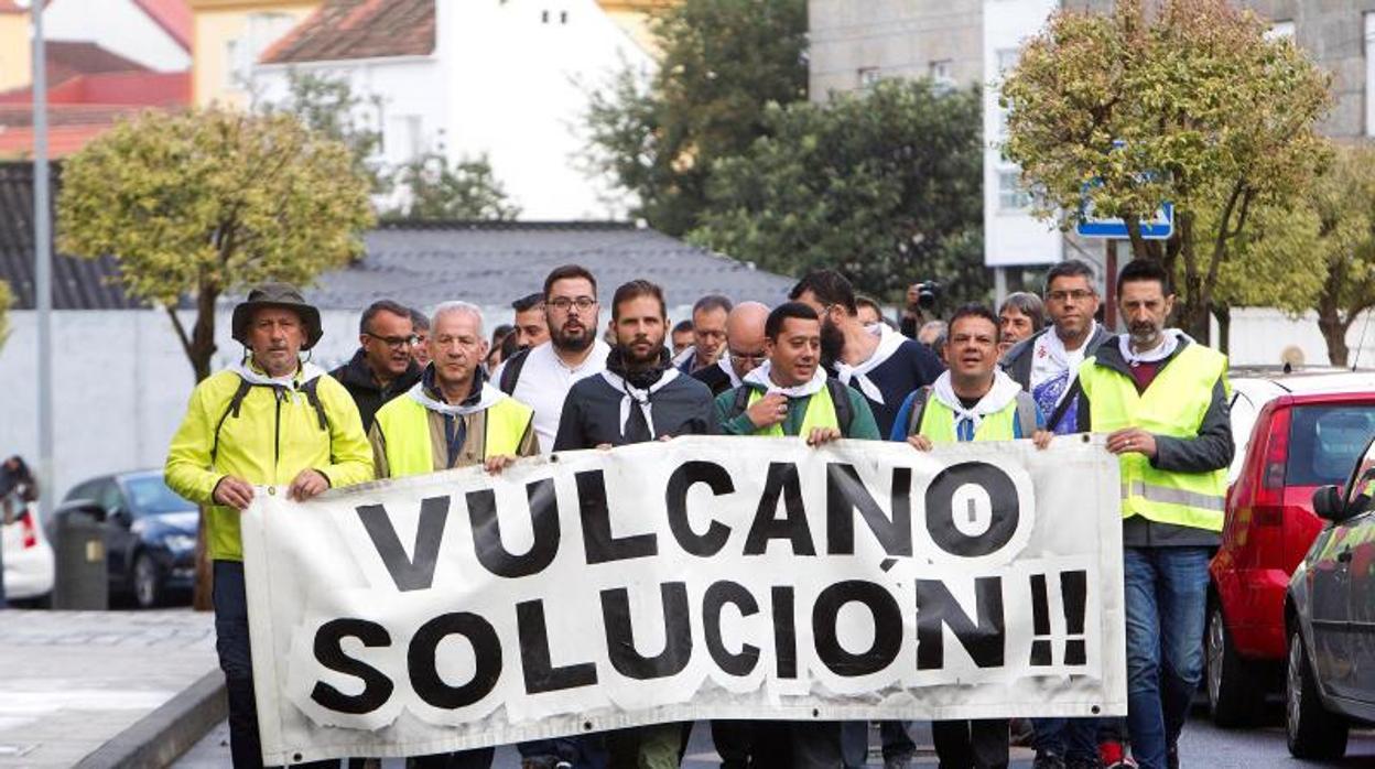 Protesta de los trabajadores de Vulcano