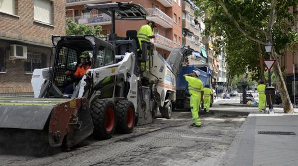 Imagen de archivo de una de las pasadas operaciones asfalto de la capital