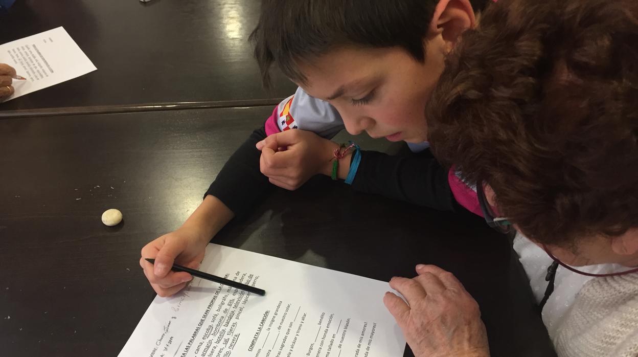 Actividad en el colegio Maristas de Burgos