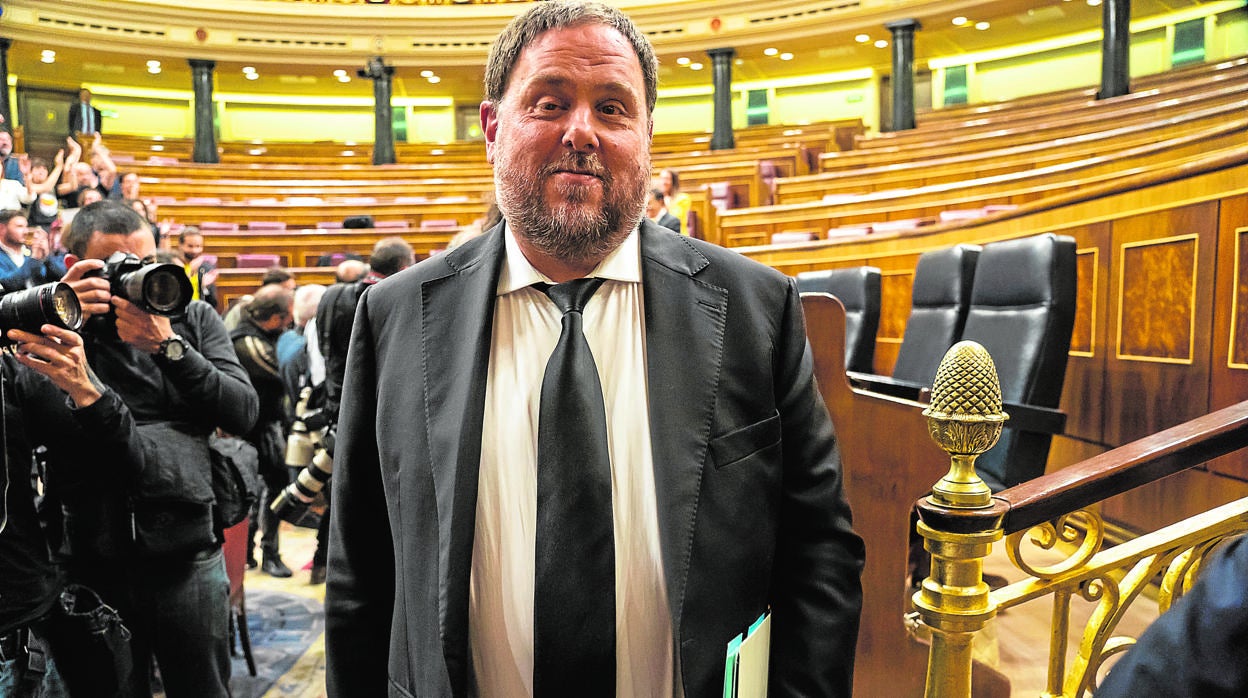 Oriol Junqueras, en el Congreso de los Diputados.