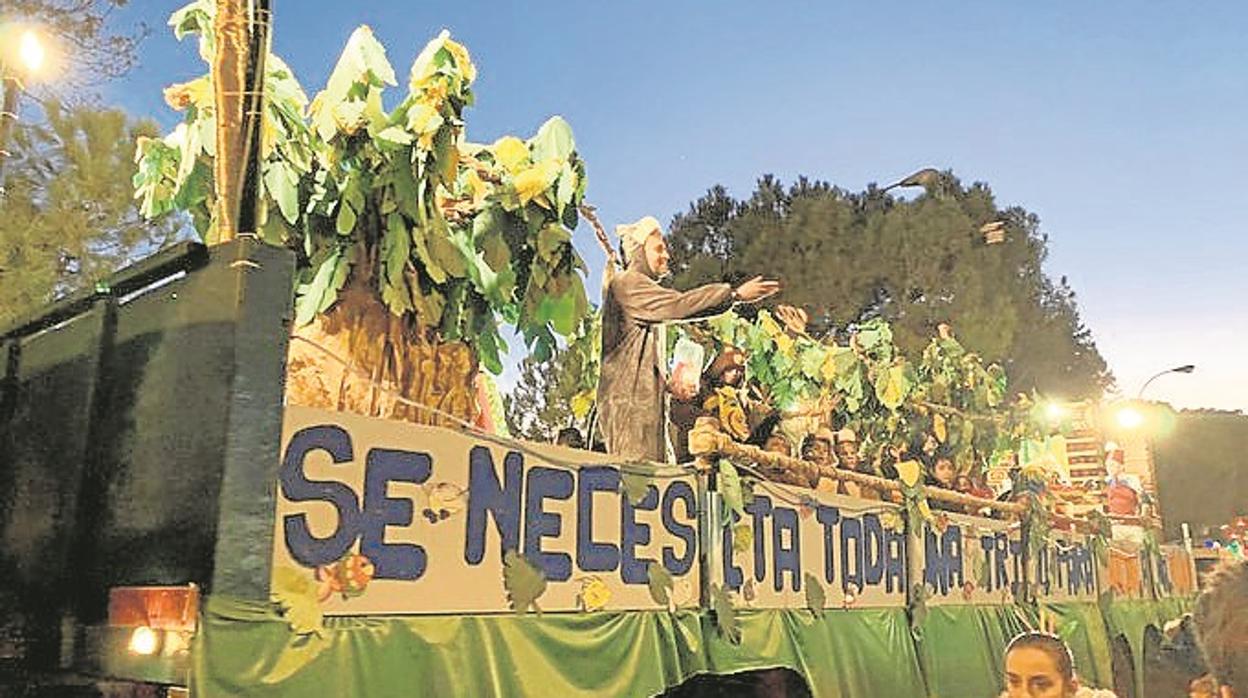 Una de las carrozas que desfiló en Hortaleza, en la cabalgata del distrito