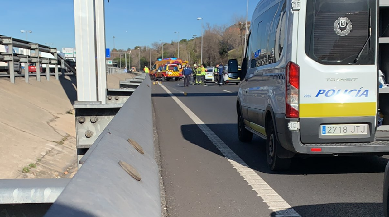 Imagen del lugar del suceso, donde han trabajado los servicios de Emergencias