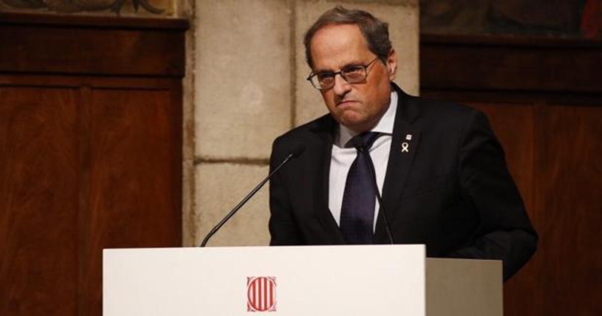 Quim Torra, presidente de la Generalitat, en un acto ayer