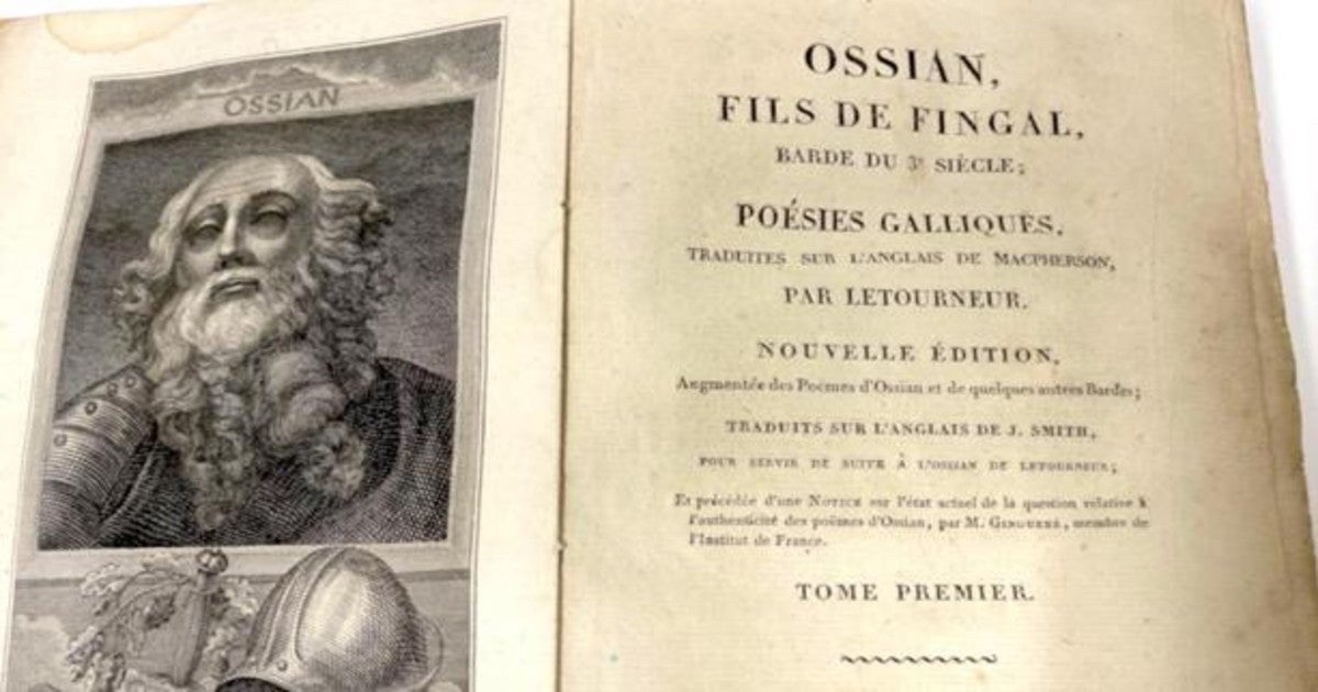 Traducción francesa de las poesías del bardo céltico Ossian