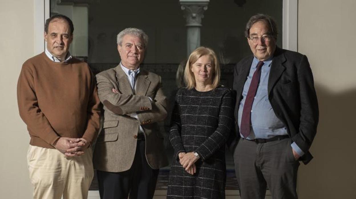 Múgica, Molina, De la Nuez y De Carreras, en la Casa de ABC