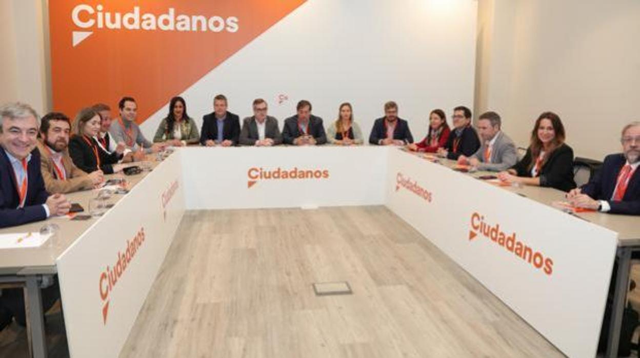 Imagen de archivo de una de las reuniones de la Gestora de Ciudadanos