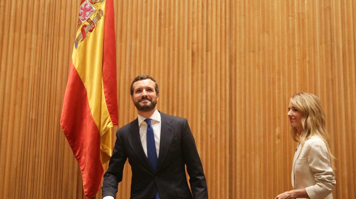 El presidente del PP, Pablo Casado