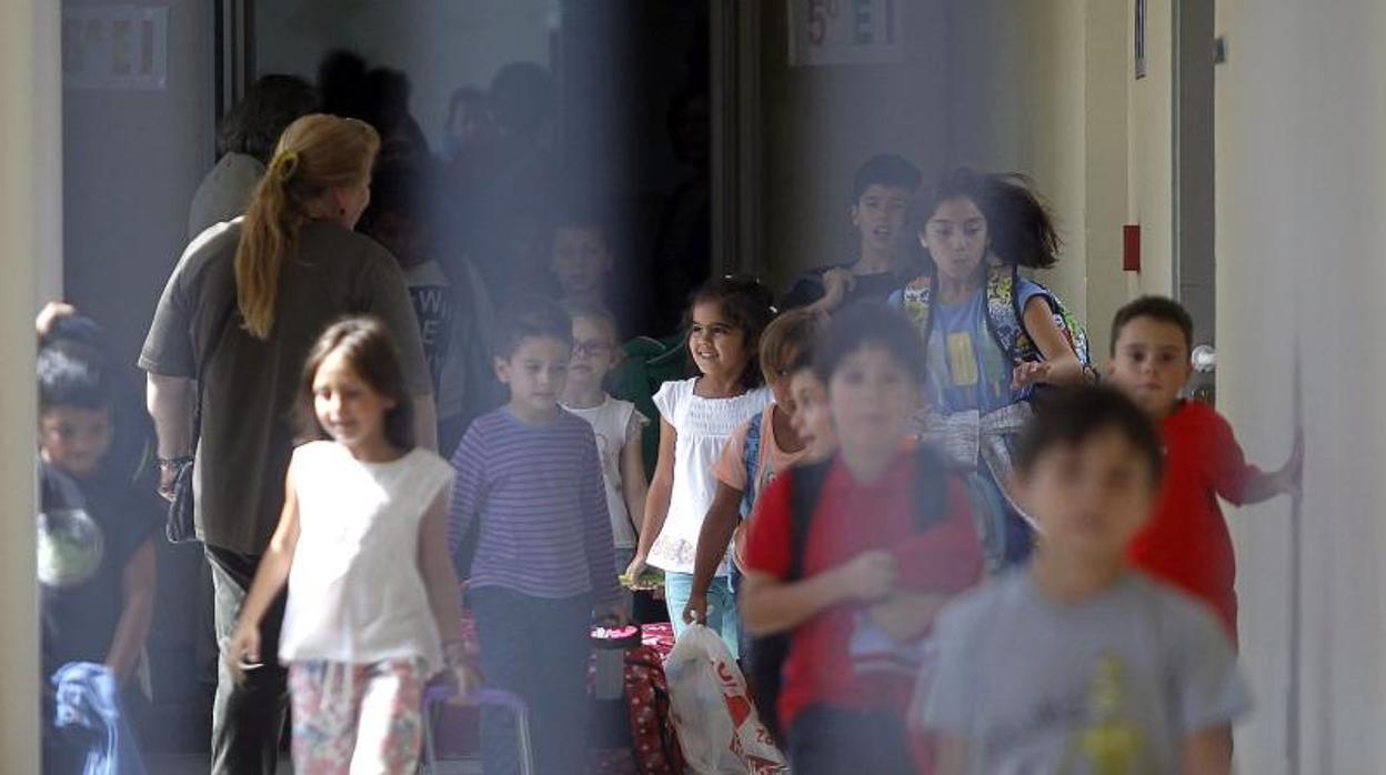 Alumnos en un centro educativo gallego