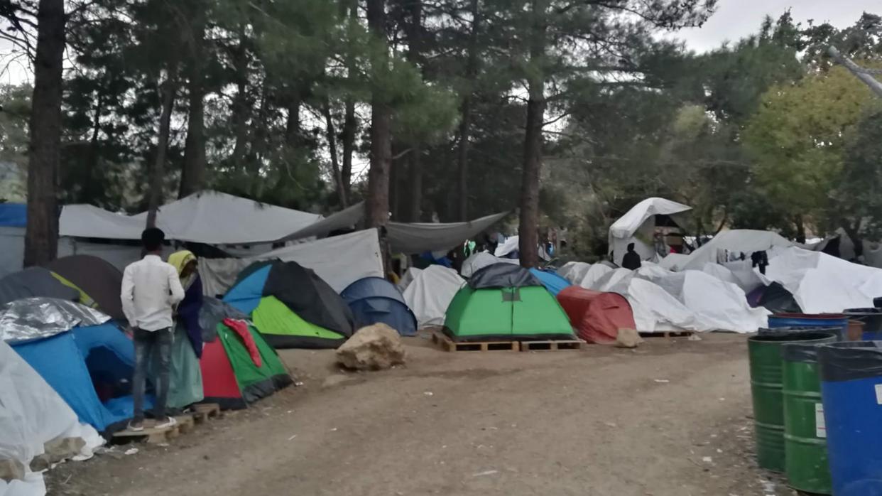 Imagen de uno de los campamentos de refugiados en Grecia