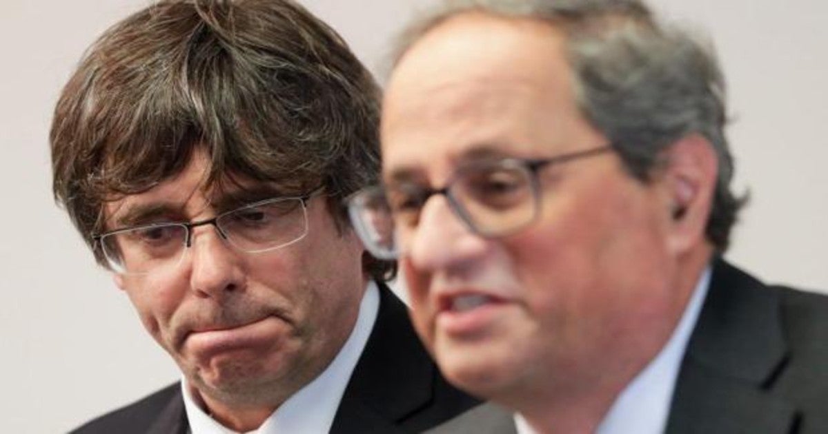 Carles Puigdemont y Quim Torra, en una comparecencia en Bruselas