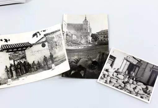 Fotografías de milicianos en Toledo durante la guerra civil española
