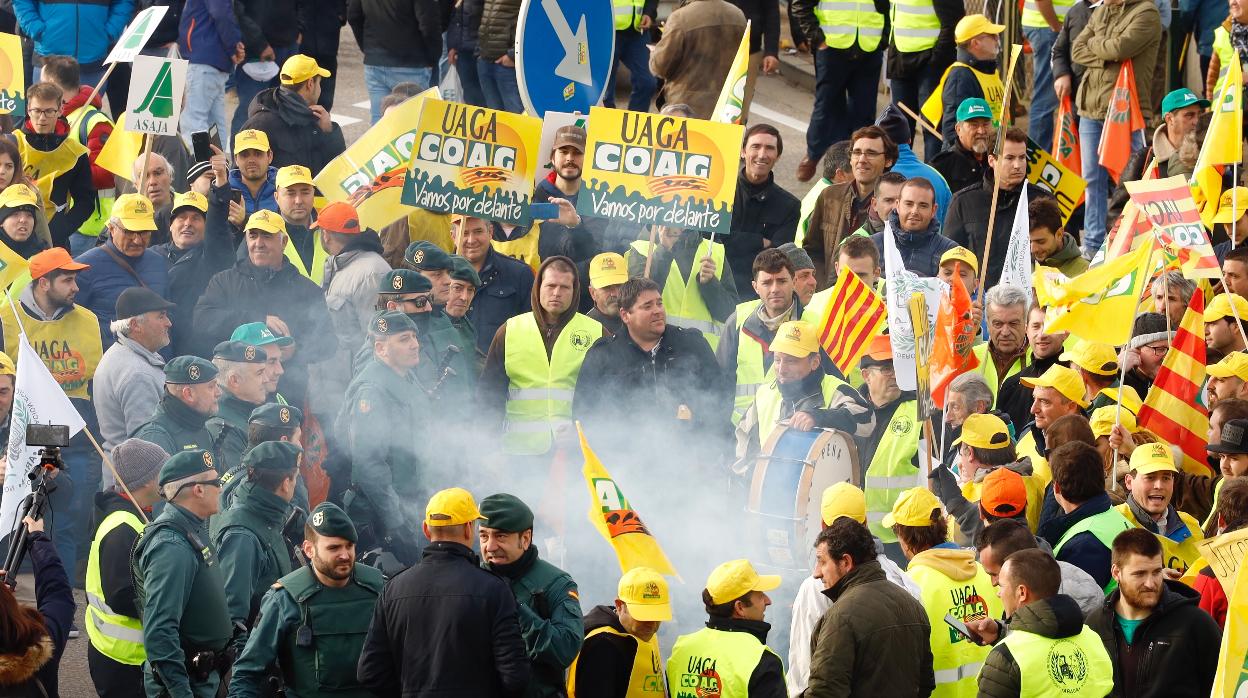 Protesta de los agricultores contra el Gobierno