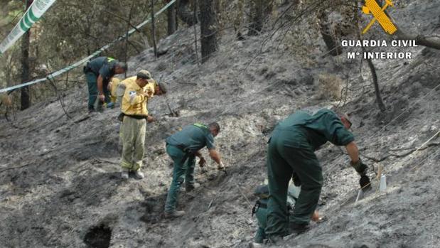 Dos vecinos de Yeste son detenidos por provocar un incendio forestal con cócteles molotov