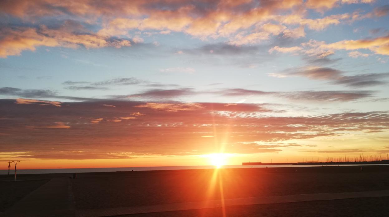 Imagen tomada en la playa del Cabanyal de Valencia