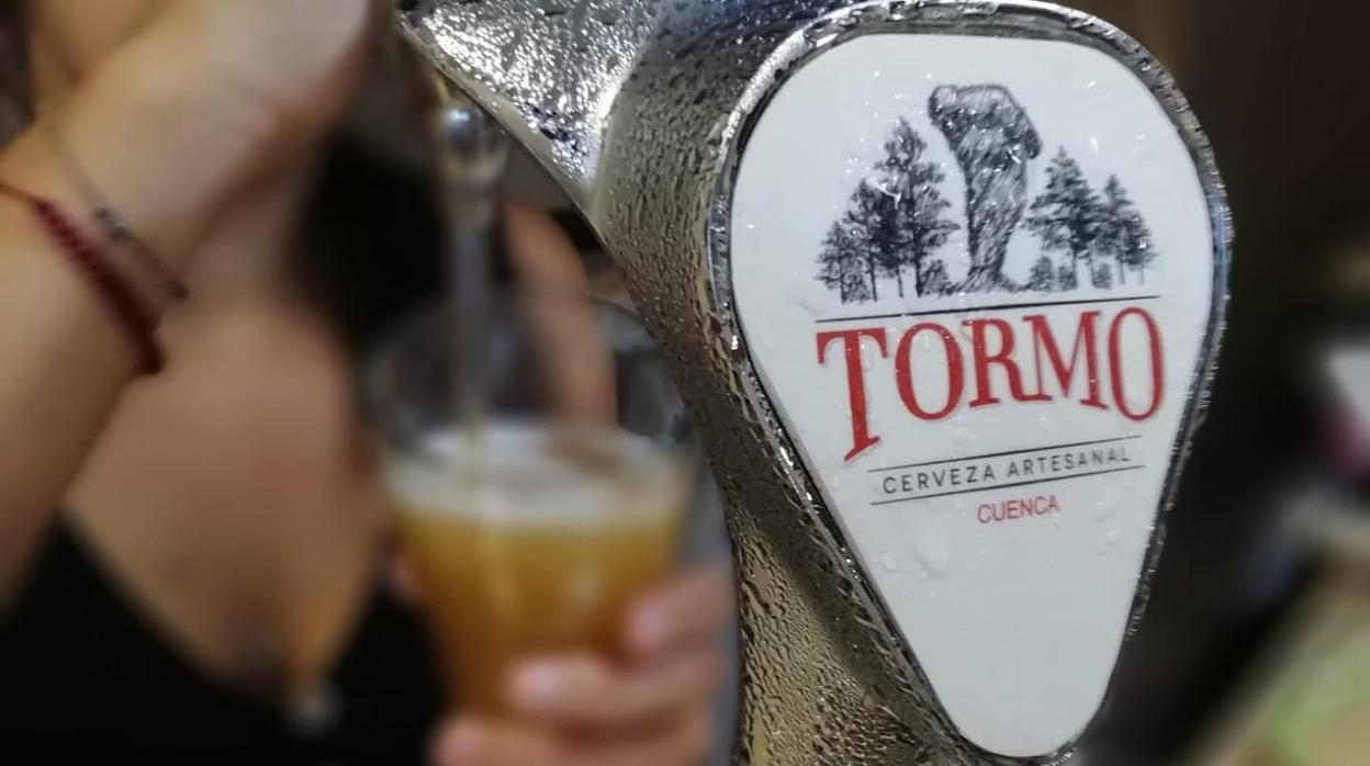 Un grifo de Cervezas Tormo, microcervecera artesana de Cuenca