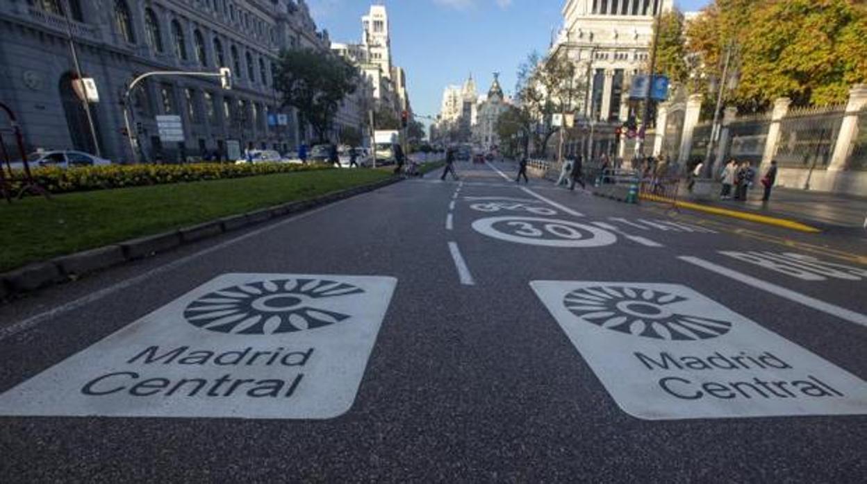 Acceso a Madrid Central por Cibeles