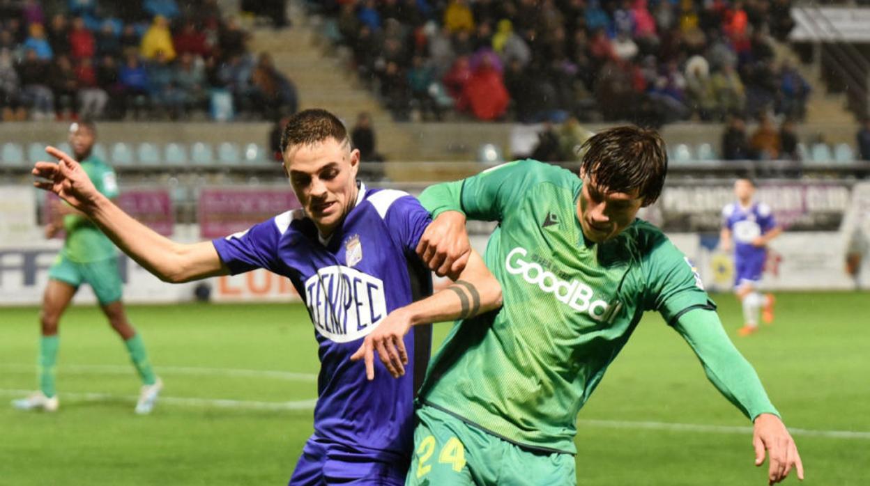 Partido entre el Becerril y la Real Sociedad en la tercera ronda eliminatoria de la Copa del Rey