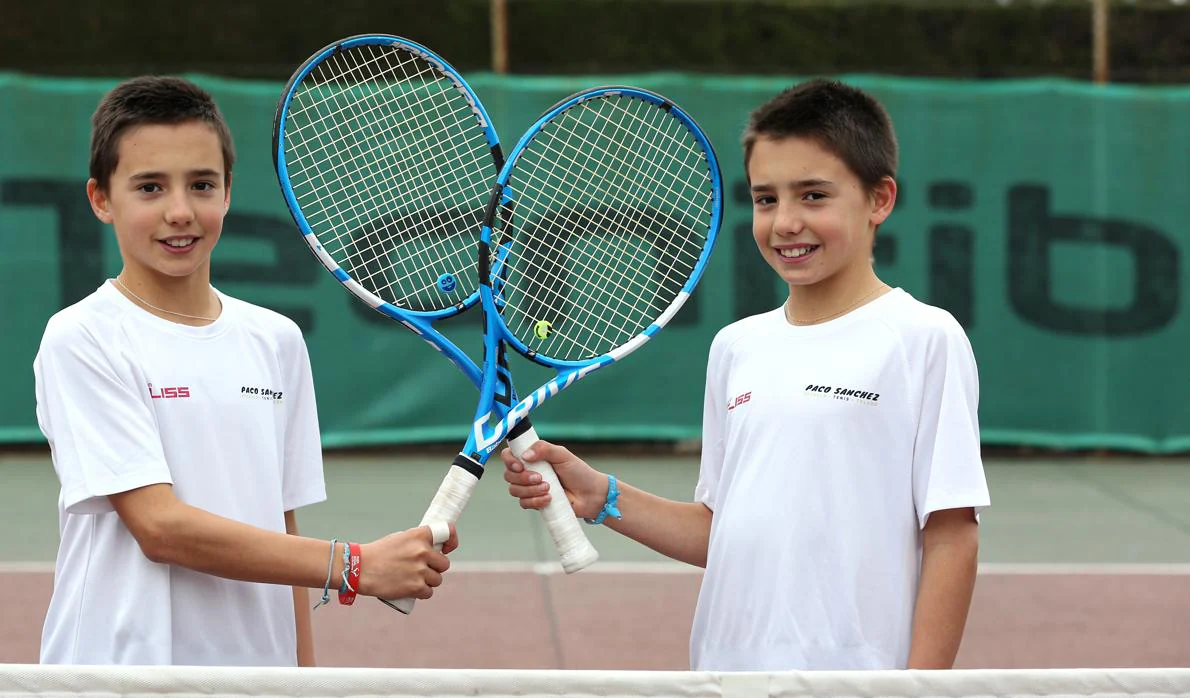 Quique y Maxi Carrascosa Díaz, en el Club de Tenis Toledo hace una semana