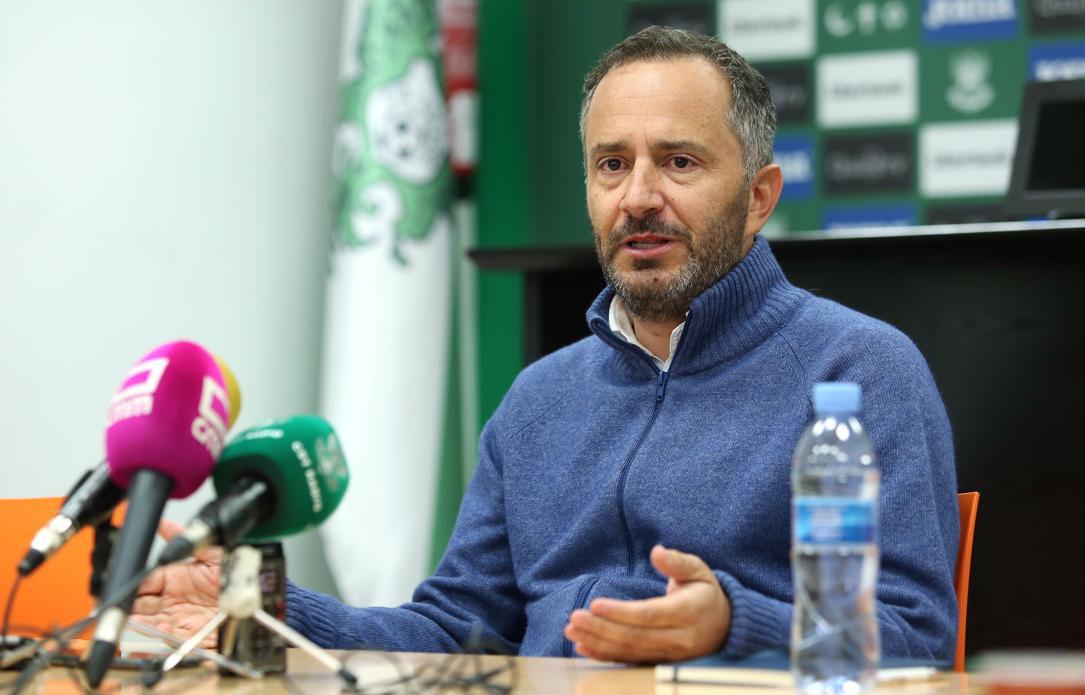 El mexicano Jorge Berlanga, este jueves en la sala de prensa del Salto del Caballo