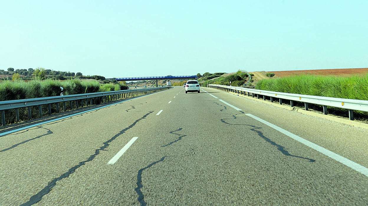 Estado de un tramo de la autovía