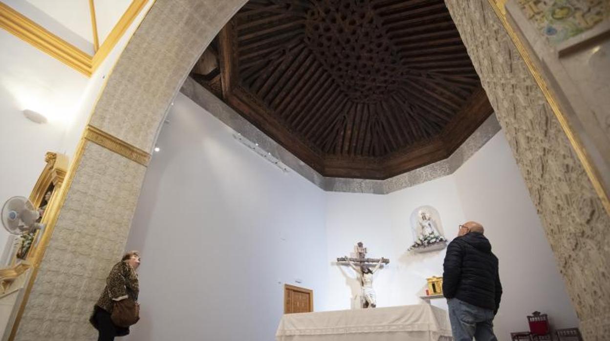 Santa María la Blanca de Canillejas recupera su artesonado mudéjar