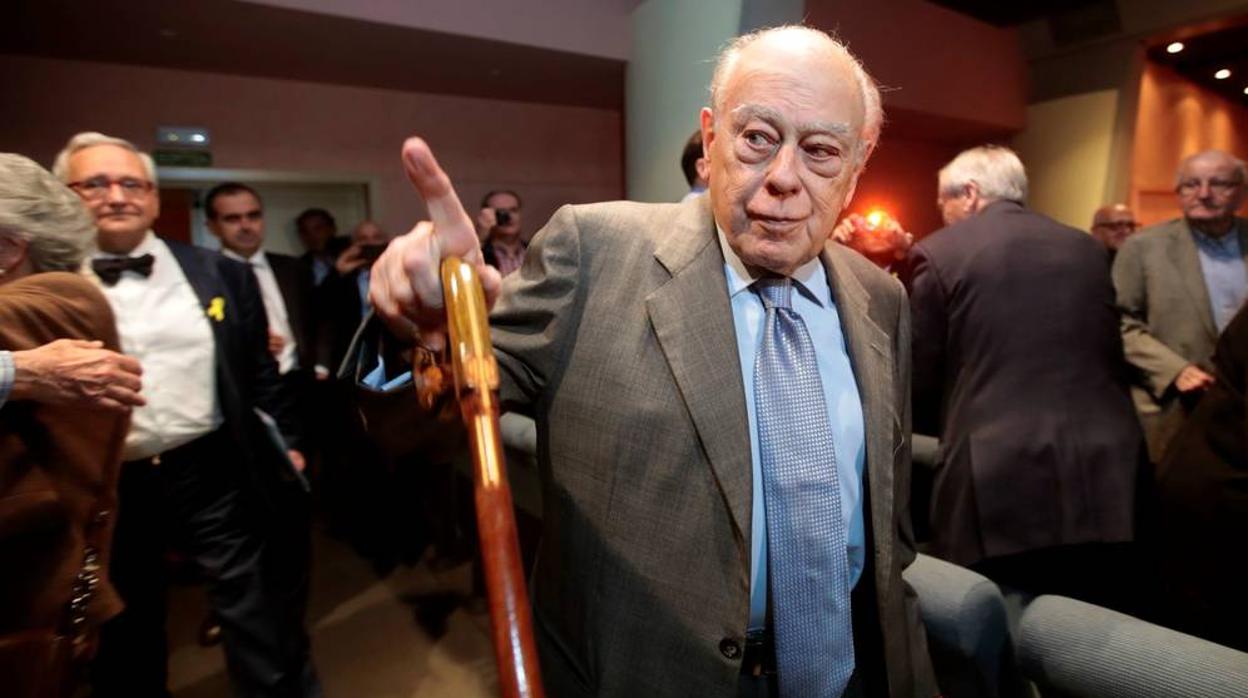 Jordi Pujol, en la llegada a un homenaje a su figura