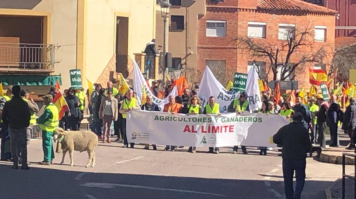 Los manifestantes recorrieron varias calles del municipio para pedir soluciones para el campo