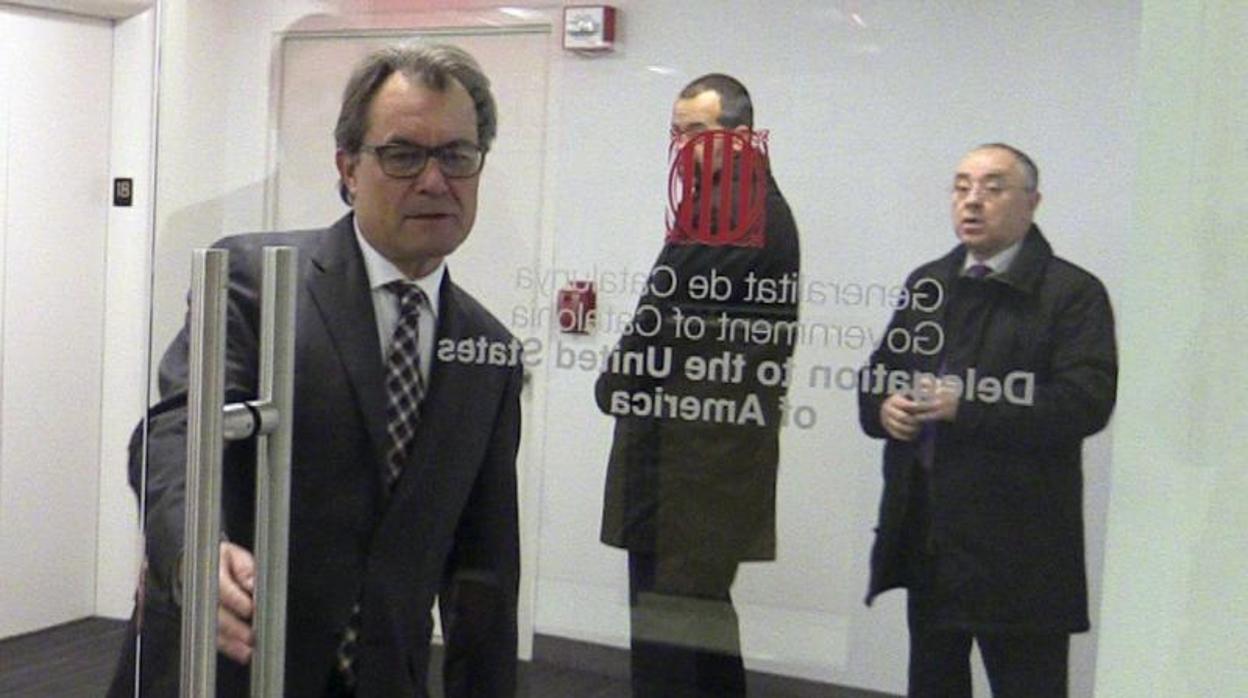 Artur Mas, en la sede de la Generalitat en Nueva York (Estados Unidos), en 2015