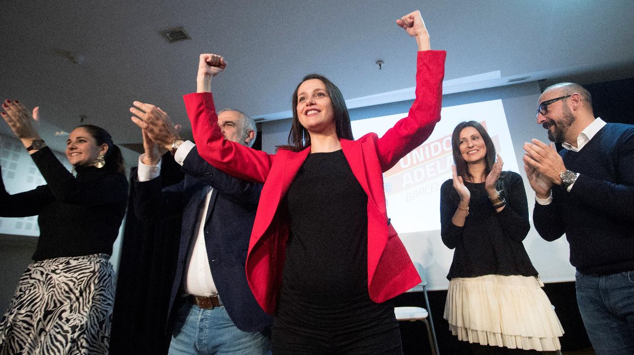 Arrimadas, en un acto de su candidatura a liderar Ciudadanos, el viernes pasado en Barcelona