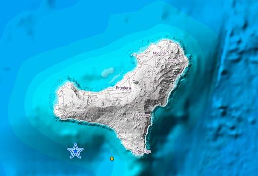 Mapa de la localización del sismo