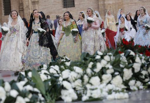 Imagen tomada en la Ofrenda de las Fallas 2019