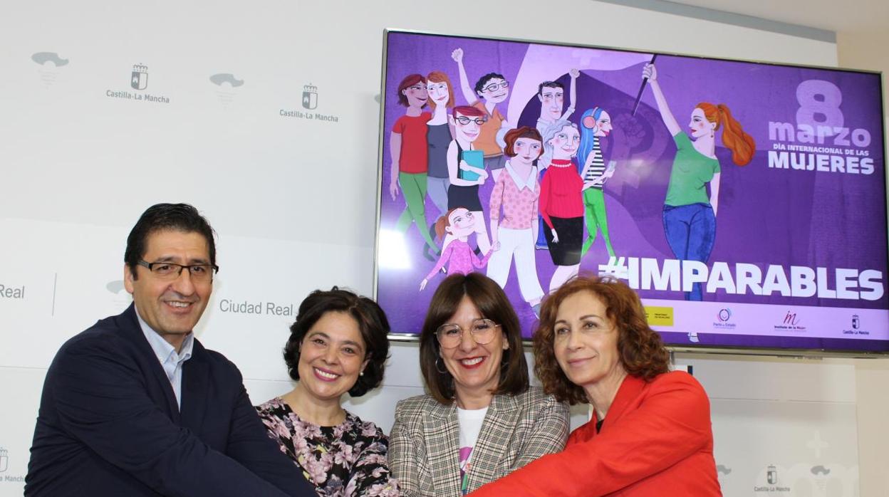 José Manuel Caballero, Pilar Zamora, Blanca Fernández y María Ángeles Herreros