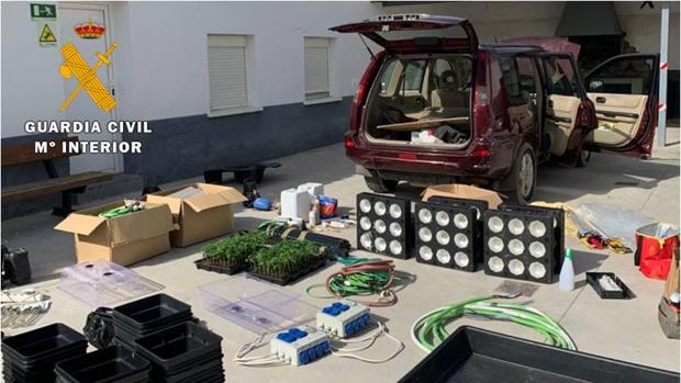 Pillan a un hombre de 56 años circulando con más de 200 plantas de marihuana