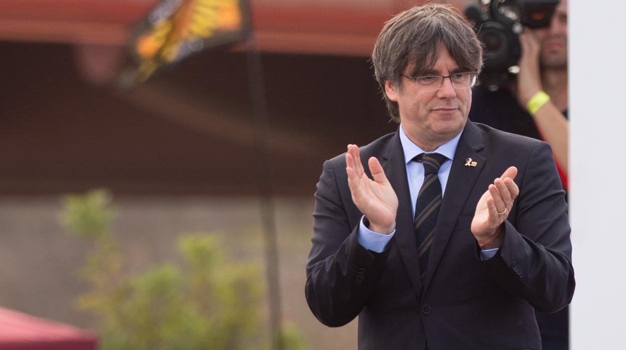 Carles Puigdemont, en un acto reciente en Francia